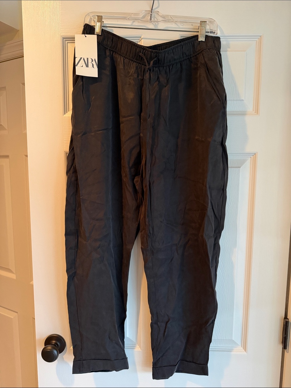 Zara Women’s Black Casual Drawstring Pants